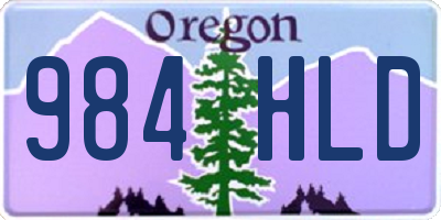 OR license plate 984HLD