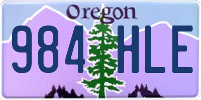 OR license plate 984HLE