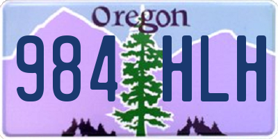 OR license plate 984HLH