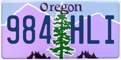 OR license plate 984HLI
