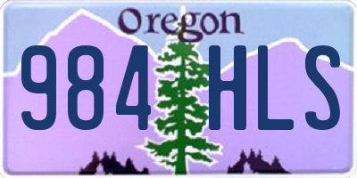 OR license plate 984HLS