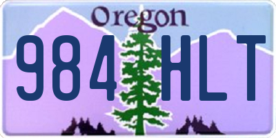OR license plate 984HLT