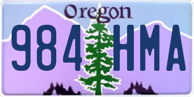 OR license plate 984HMA