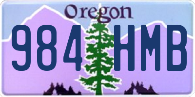 OR license plate 984HMB