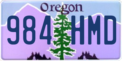 OR license plate 984HMD