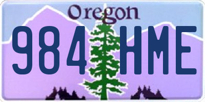 OR license plate 984HME