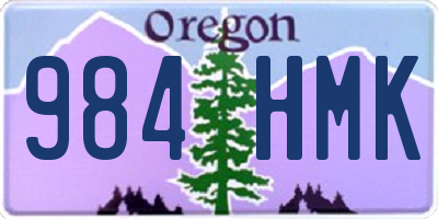 OR license plate 984HMK