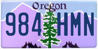 OR license plate 984HMN