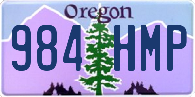 OR license plate 984HMP