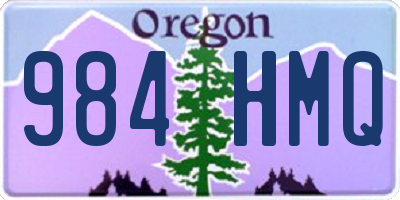 OR license plate 984HMQ