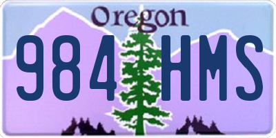OR license plate 984HMS