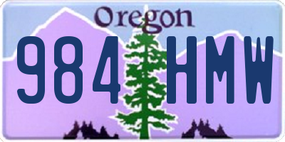 OR license plate 984HMW