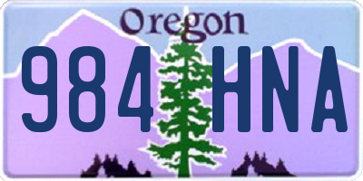 OR license plate 984HNA