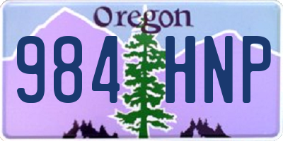 OR license plate 984HNP