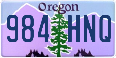 OR license plate 984HNQ