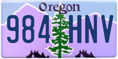 OR license plate 984HNV