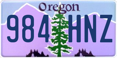 OR license plate 984HNZ