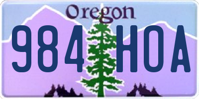 OR license plate 984HOA