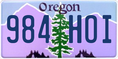 OR license plate 984HOI