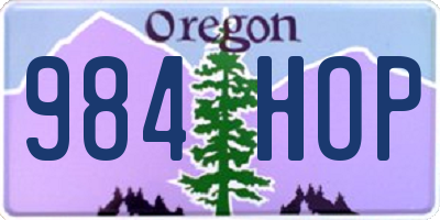 OR license plate 984HOP