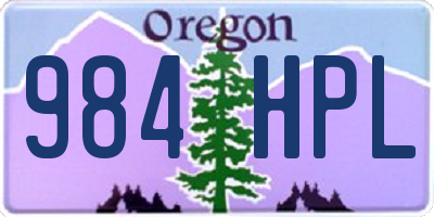 OR license plate 984HPL