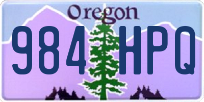 OR license plate 984HPQ