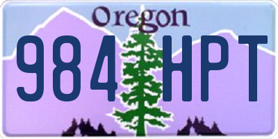 OR license plate 984HPT