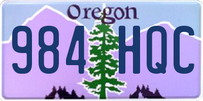 OR license plate 984HQC