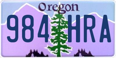 OR license plate 984HRA