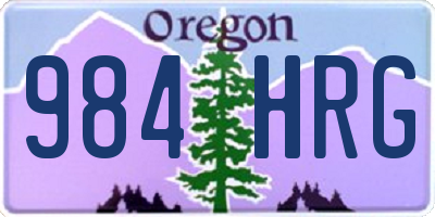 OR license plate 984HRG