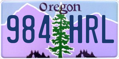 OR license plate 984HRL