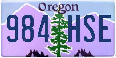 OR license plate 984HSE