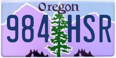 OR license plate 984HSR