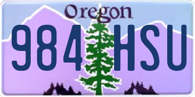 OR license plate 984HSU