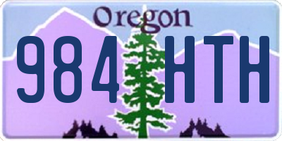 OR license plate 984HTH