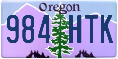 OR license plate 984HTK