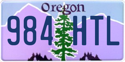 OR license plate 984HTL