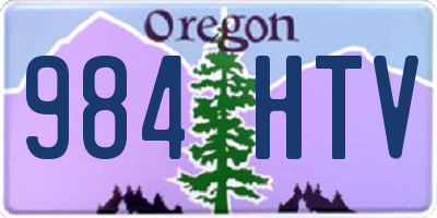 OR license plate 984HTV