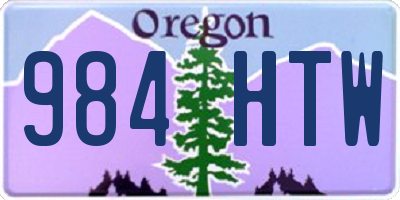 OR license plate 984HTW