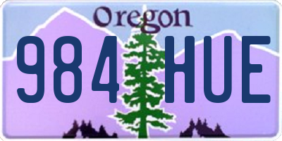 OR license plate 984HUE