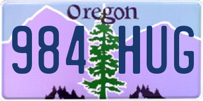 OR license plate 984HUG