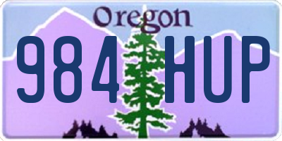 OR license plate 984HUP