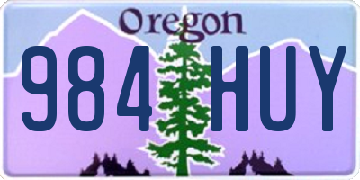 OR license plate 984HUY