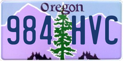 OR license plate 984HVC