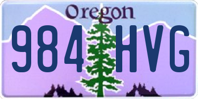 OR license plate 984HVG