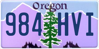 OR license plate 984HVI