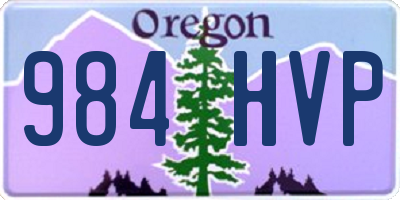 OR license plate 984HVP