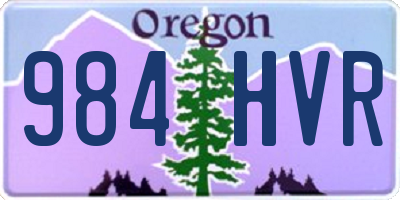 OR license plate 984HVR