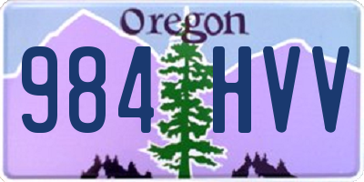 OR license plate 984HVV