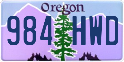 OR license plate 984HWD
